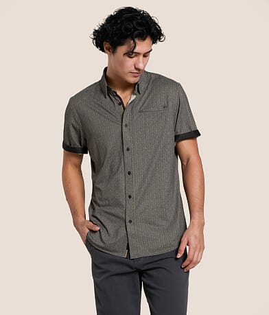 J.B. Holt Textured Knit Athletic Performance Stretch Shirt front view