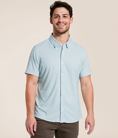 7Diamonds Owen™ Textured Stretch Shirt front view