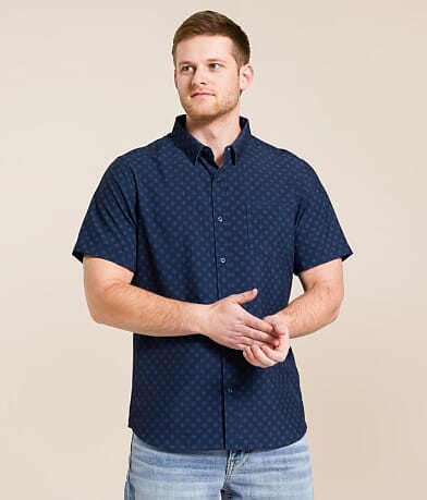 7Diamonds Diamond Seersucker Stretch Shirt front view