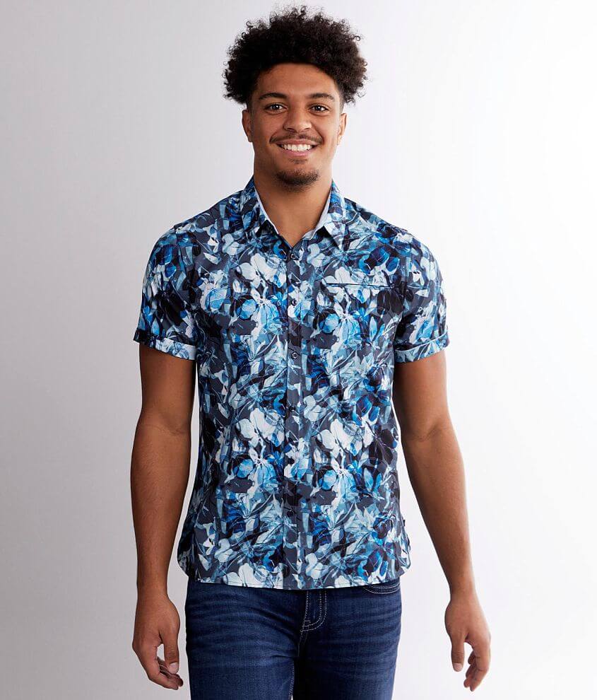 7Diamonds Monday Flowers Stretch Shirt
