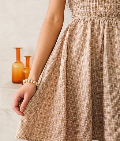 Mable Plaid Back Lace-Up Dress MISC_DETAIL_1