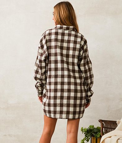 Mable Flannel Tunic Shirt BACK
