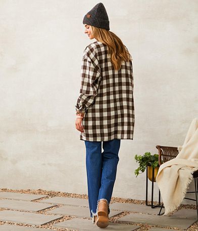 Mable Flannel Tunic Shirt FULL_LEFT_SIDE