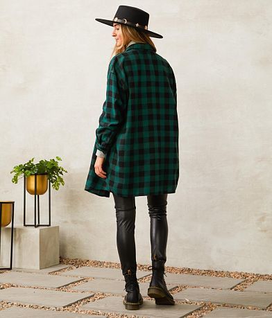 Mable Flannel Tunic Shirt BACK