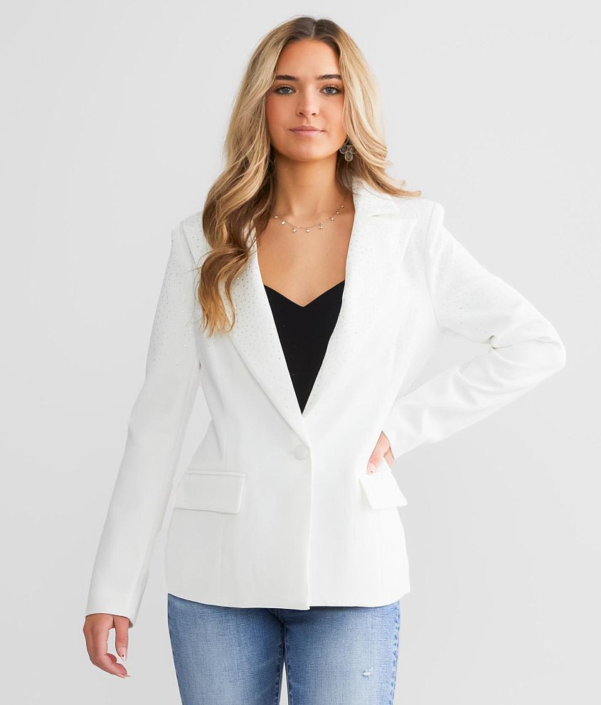 Main Strip Rhinestone Blazer - Women's Coats/Jackets in Off White | Buckle