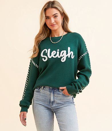 Main Strip Sleigh Sweater front view