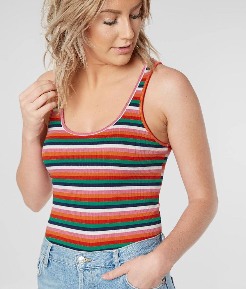 Striped cami clearance top