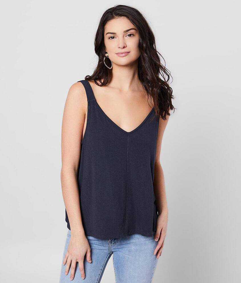BKE Double V-Neck Tank Top front view