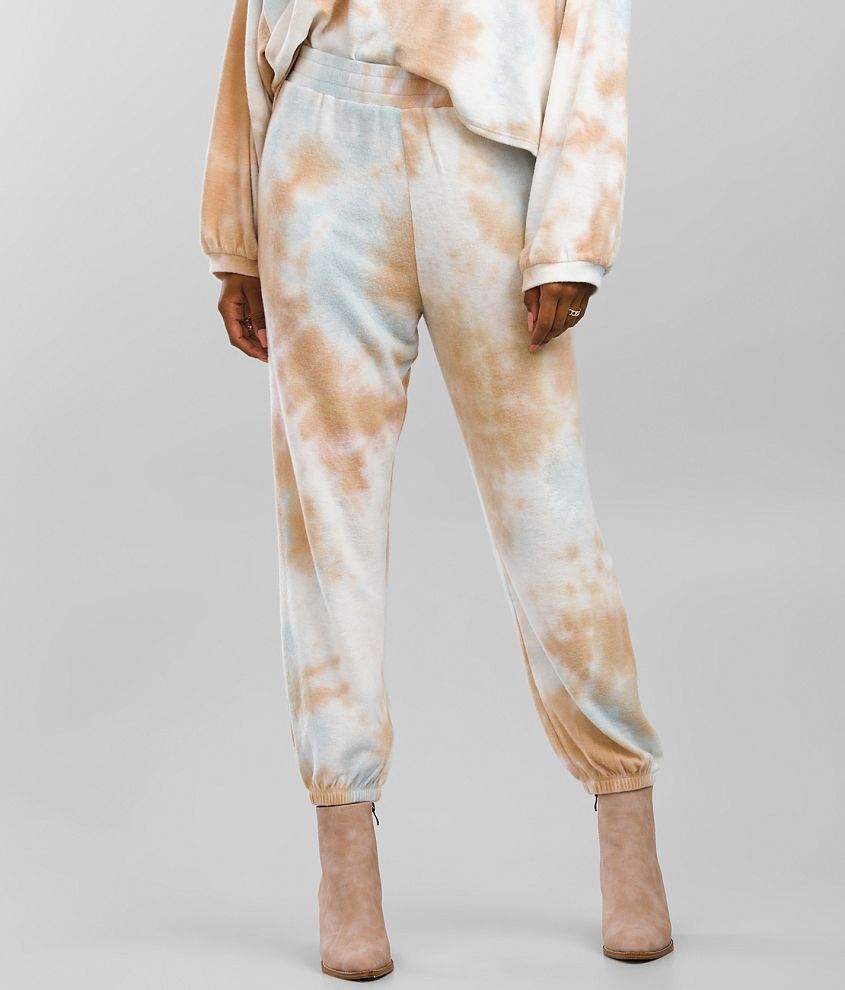 BKE Brushed Knit Tie Dye Jogger front view