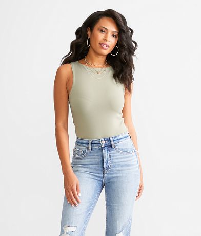 Willow & Root One Shoulder Bodysuit - Women's Bodysuits in Sage