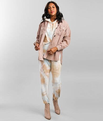 BKE Brushed Knit Oversized Tie Dye Hoodie MISC_DETAIL_1