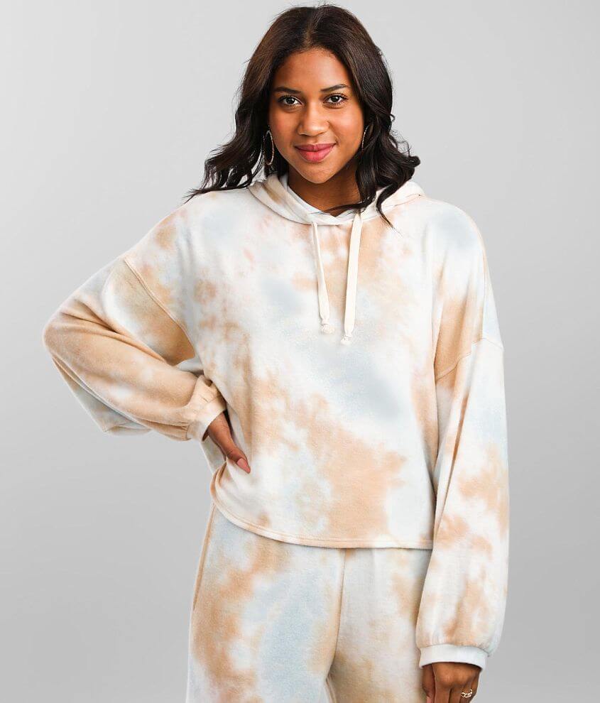 Oversized tie dye zip up online hoodie