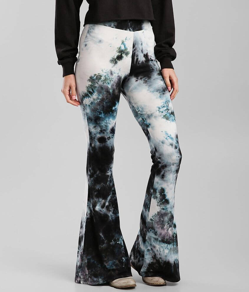 Daytrip Tie Dye Flare Pant - Women's Pants in Black White