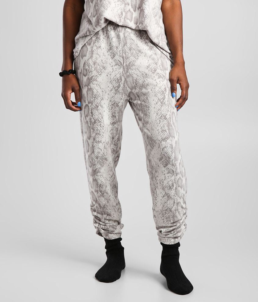 snake print jogger