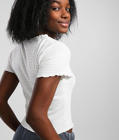 FITZ + EDDI Cropped Lettuce Trim Top misc detail 1 view