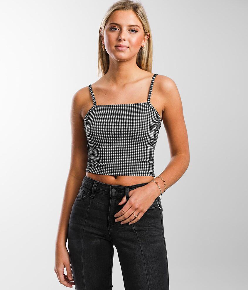 FITZ &#43; EDDI Gingham Cropped Tank Top front view