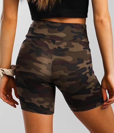 FITZ + EDDI Camo Print Biker Short BACK