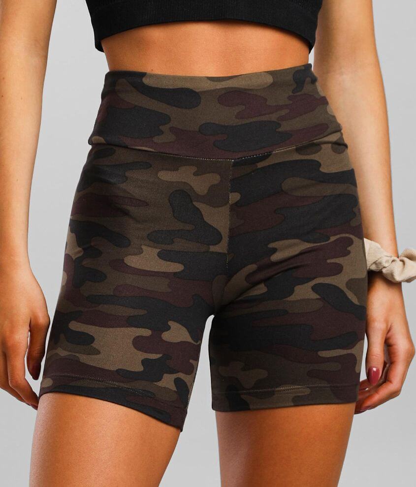 Camo print biker sales shorts