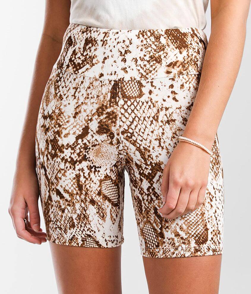 FITZ &#43; EDDI Snake Print Stretch Biker Short front view