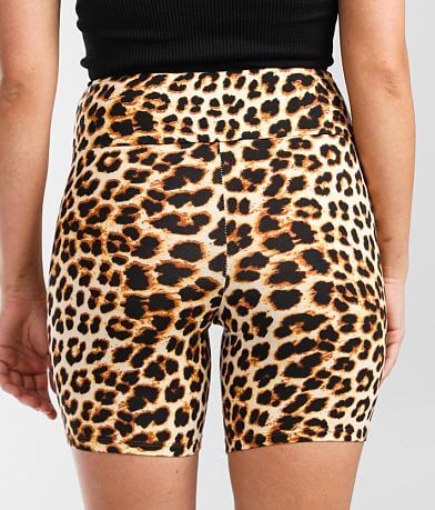 FITZ + EDDI Leopard Print Biker Short BACK