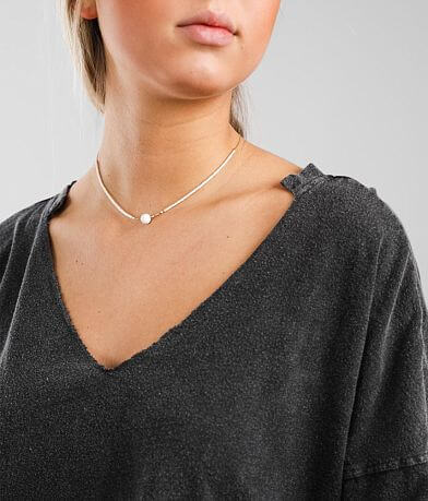 Gilded Intent Split Neck T-Shirt MISC_DETAIL_1