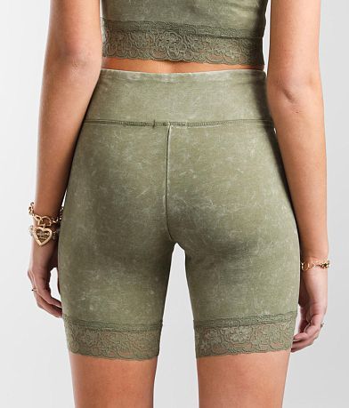 Gilded Intent Lace Trim Biker Short BACK