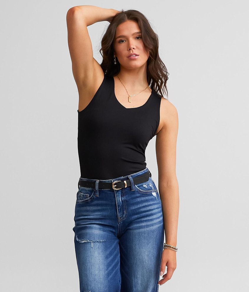 Buckle Black Shaping and Smoothing Tank Top - Women's Tank Tops in