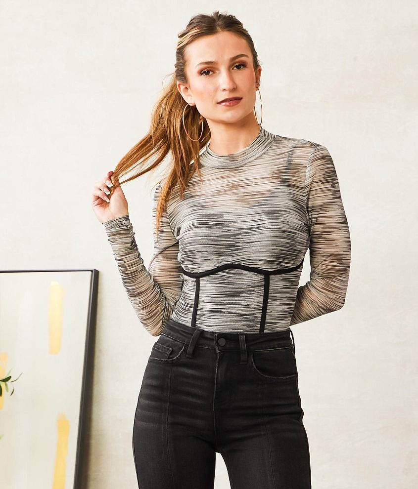 Willow & Root Sheer Space Dye Top - Women's Shirts/Blouses in