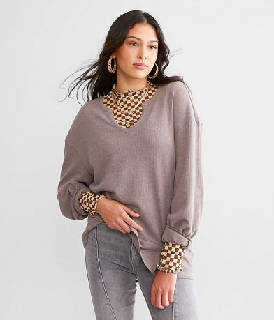 Willow &amp; Root Checkered Mesh Top MISC_DETAIL_2