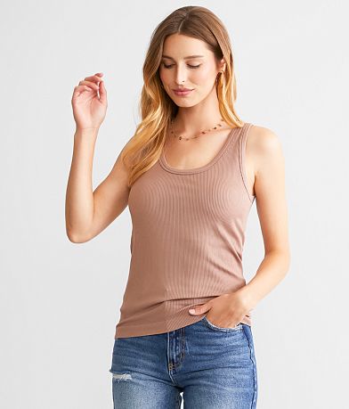 BKE core Ribbed Contour Tank Top front view