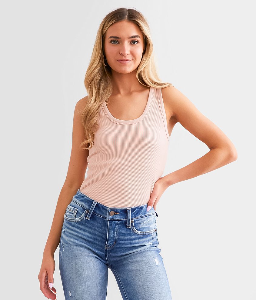 BKE core Ribbed Contour Tank Top front view