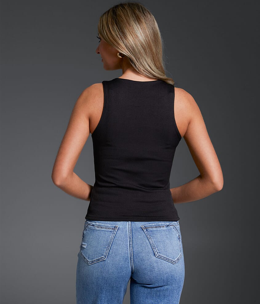 Shaping &amp; Smoothing High Neck Ribbed Tank Top - thumbnail 7