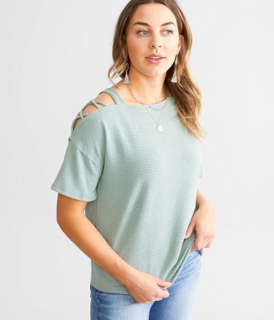 Daytrip Strappy Cold Shoulder Top front view