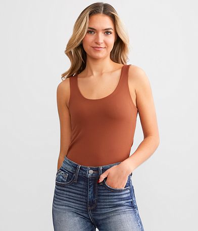 Buckle Black Shaping & Smoothing Tank Top - Women's Tank Tops in Rum Raisin