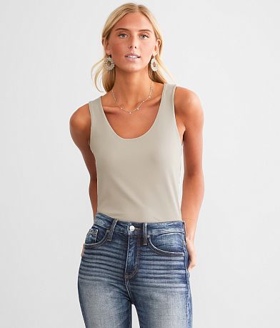 Buckle Black Shaping & Smoothing Tank Top front view