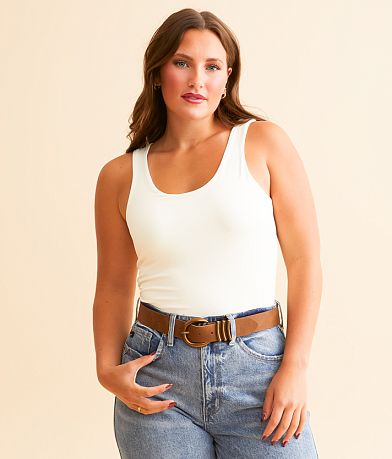 Buckle Black Shaping & Smoothing Tank Top front view