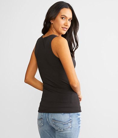 Buckle Black Shaping &amp; Smoothing Ribbed Tank Top back view