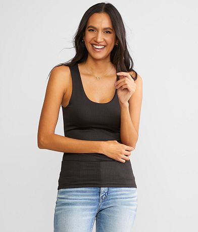 Buckle Black Shaping &amp; Smoothing Ribbed Tank Top full left side view