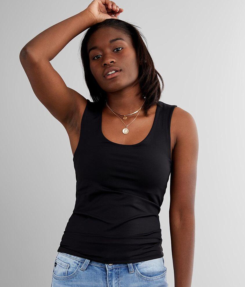 Buckle Black Shaping & Smoothing Tank Top front view