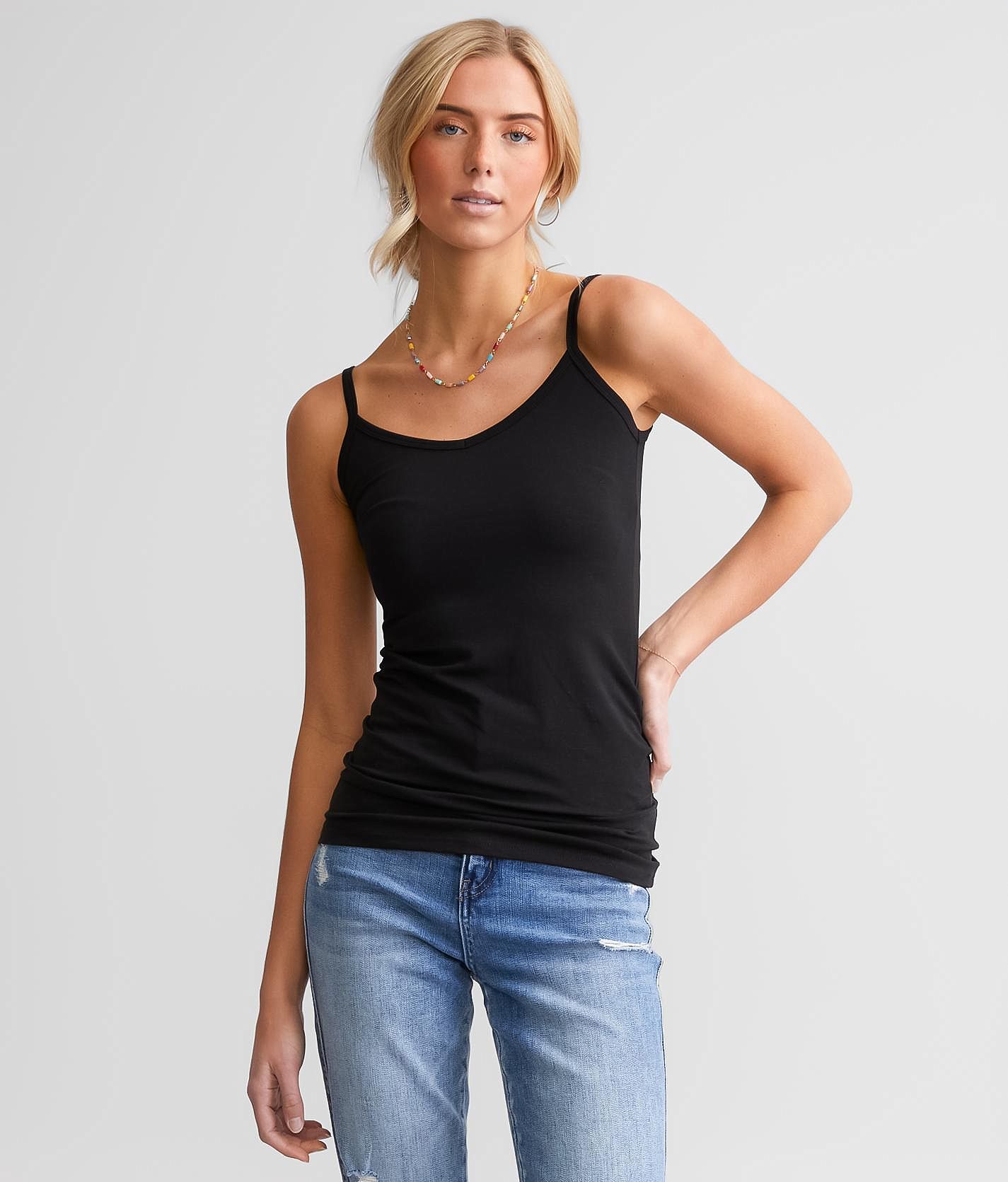 BKE Slub Knit Tunic Tank Top - Women's Tank Tops in Wild Ginger