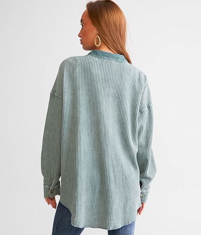 BKE Waffle Knit Thermal Shirt BACK