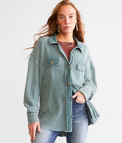 BKE Waffle Knit Thermal Shirt FULL_LEFT_SIDE