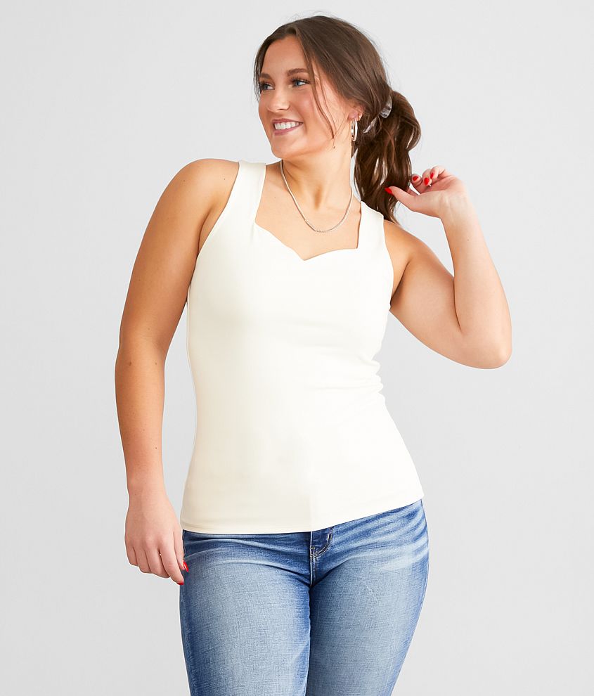 Buckle Black Shaping & Smoothing Tank Top - Women's Tank Tops in Cream