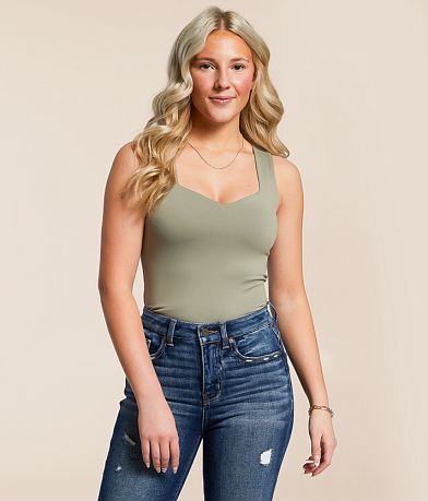 Buckle Black Shaping & Smoothing Tank Top front view
