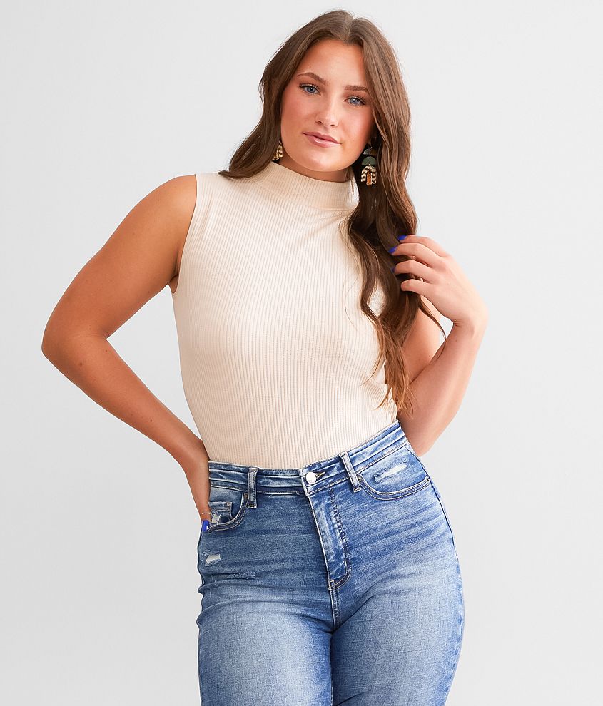 BKE core Mock Neck Tank Top - Women's Tank Tops in Cream | Buckle