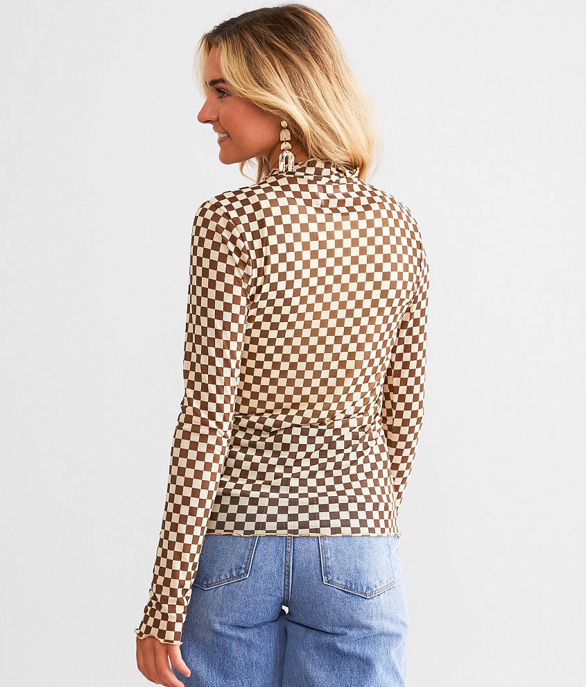 Checkered Mesh Top
