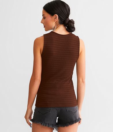 red by BKE Textured Knit Tank Top BACK
