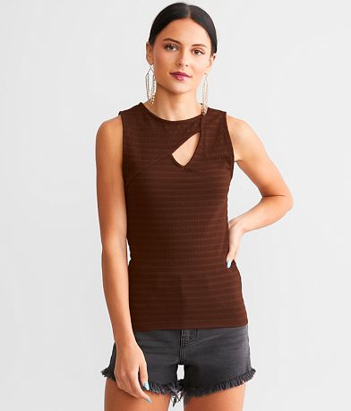 red by BKE Textured Knit Tank Top FULL_LEFT_SIDE
