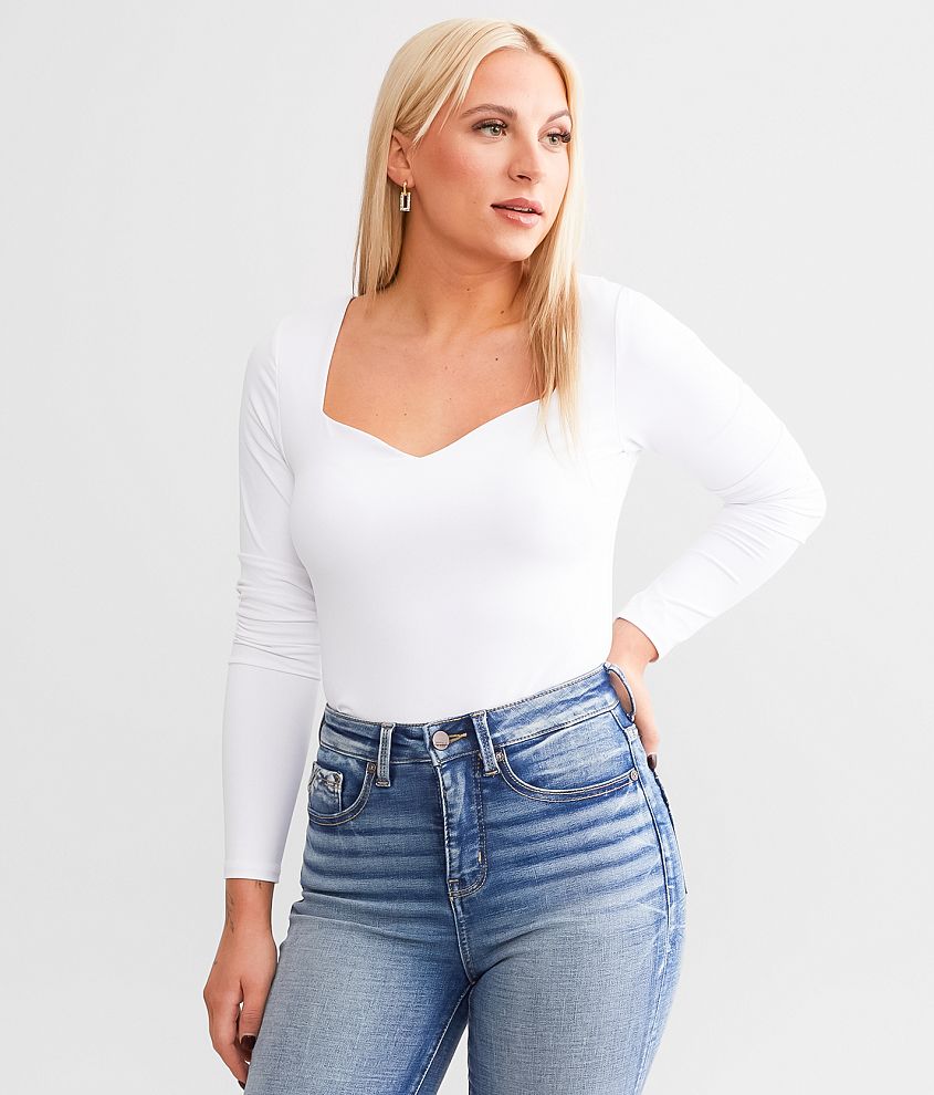 Buckle Black Shaping & Smoothing Top - Women's Shirts/Blouses in White