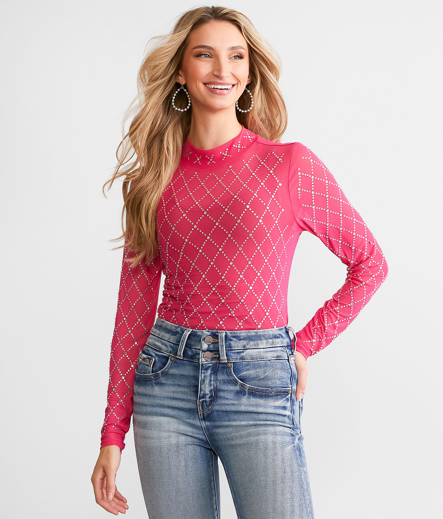 epine épine rhinestone sheer tops white 61nAAcQN0pL._UY350_.jpg